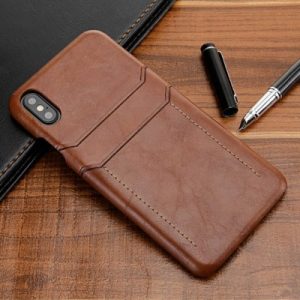 ICONINCMAN BROWN LEATHER PHONECASE FOR IPHONE